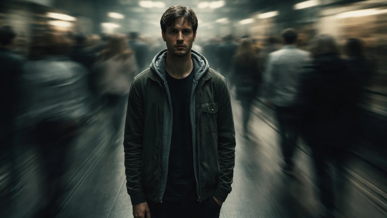 Person walking on an endless treadmill symbolizing silent burnout and overperformance