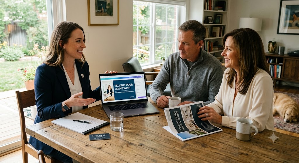 A new real estate agent at a listing appointment