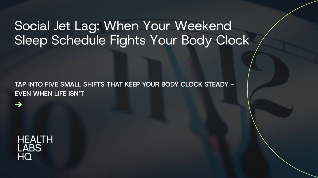 Social Jet Lag: When Your Weekend Sleep Schedule Fights Your Body Clock