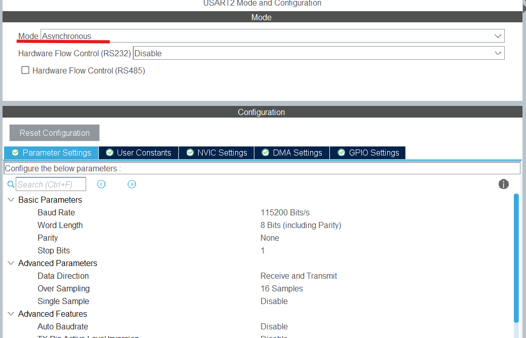 STM32 Bootloader UART Configuration 1
