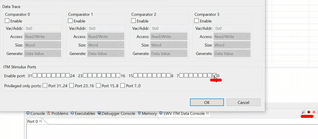 stm32 printf swv configure trace