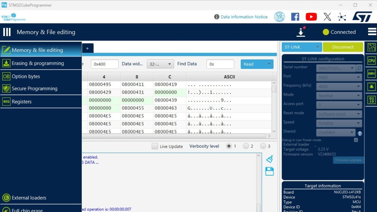 STM32CubeProgrammer tutorial