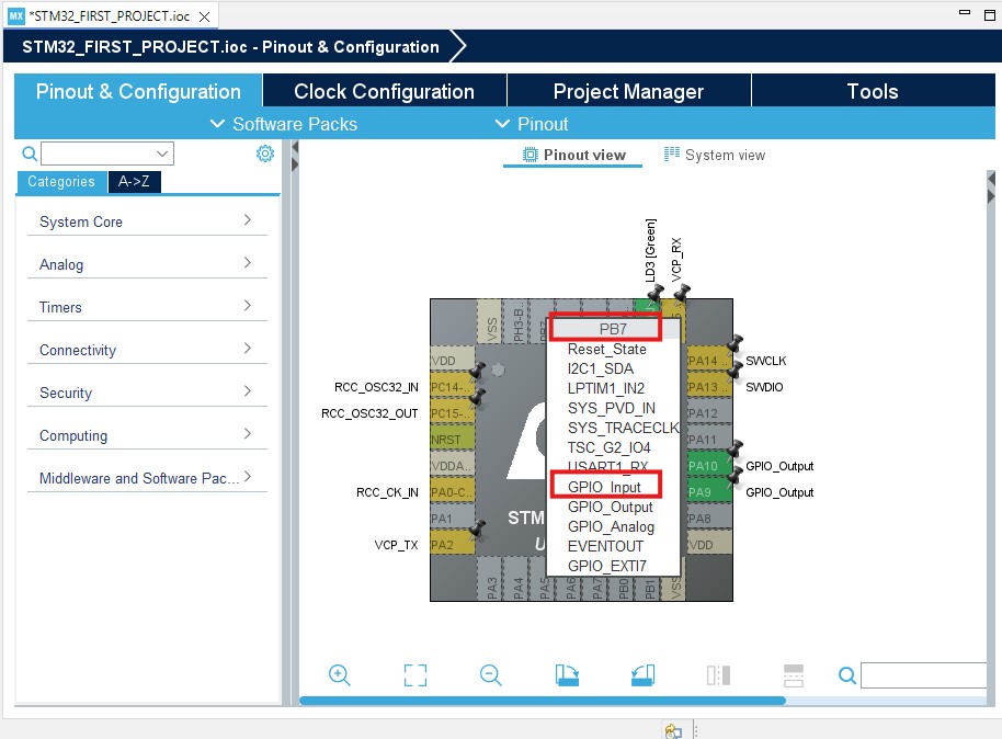 STM32 GPIO Input Mode