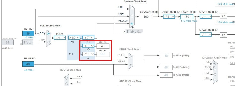 stm32 fd can clock