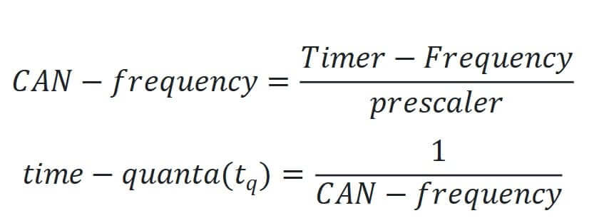 stm32 can frequency quanta