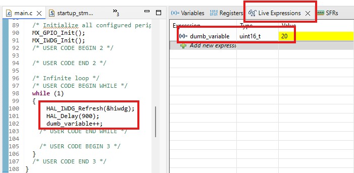 stm32 independent watchdog refresh