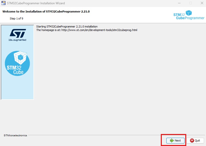 stm32cubeprogrammer installation guide