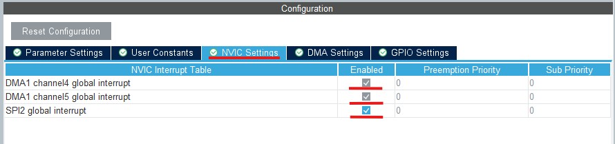 STM32 SPI Interrupt Enable