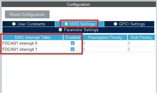 stm32 fdcan interrupt enable