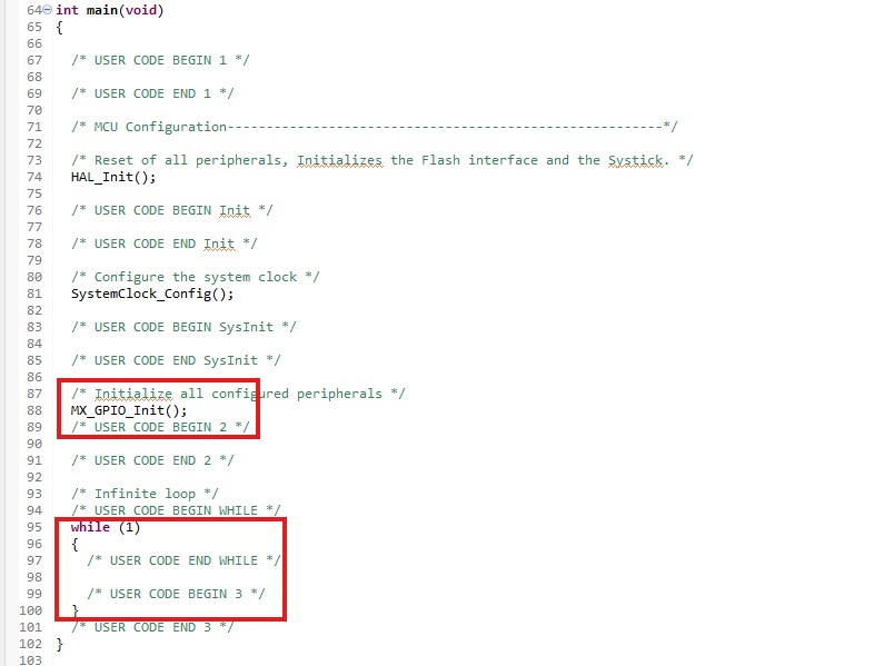 STM32CubeIDE while loop