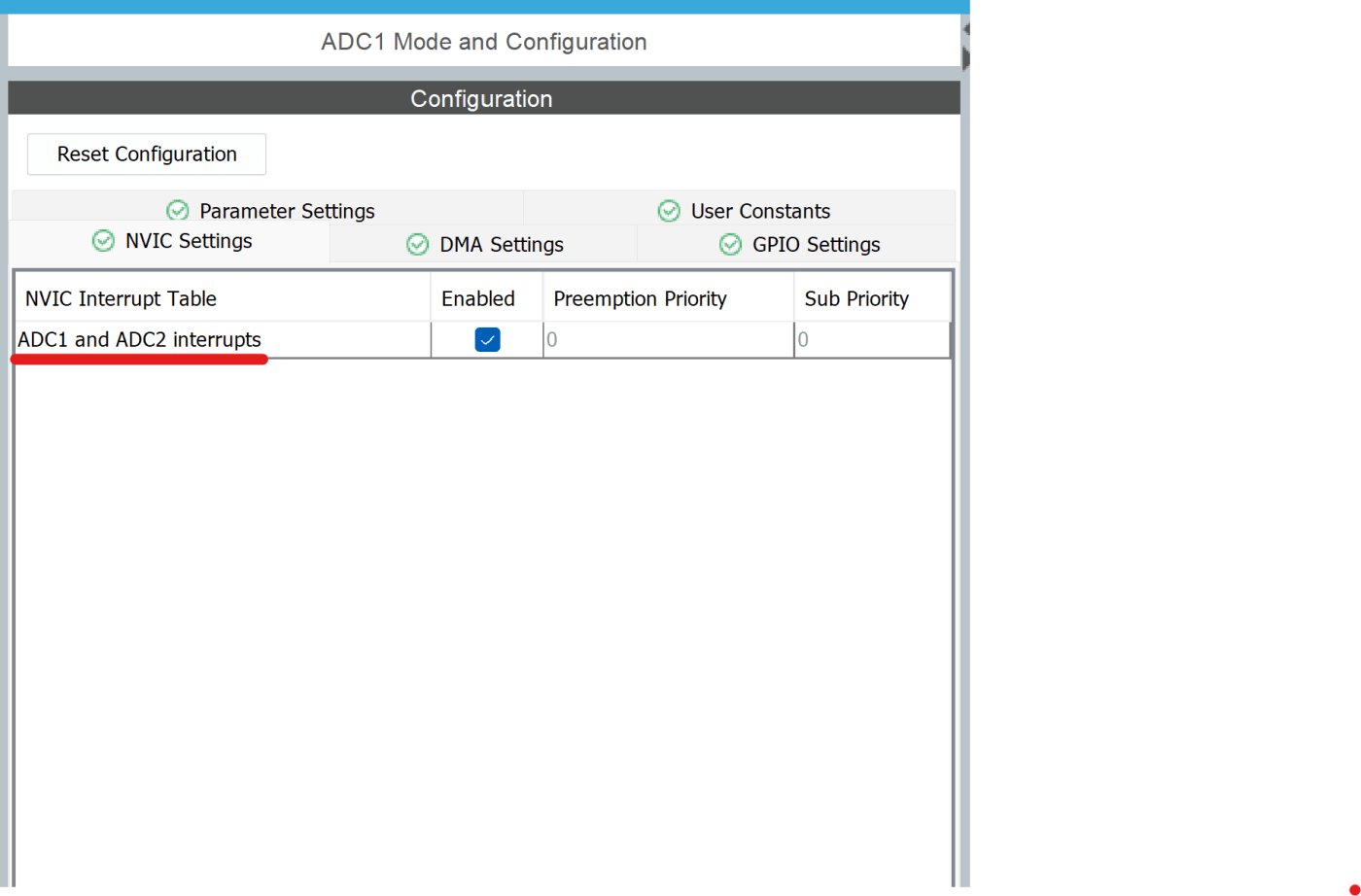 STM32 ADC Enable Interrupt
