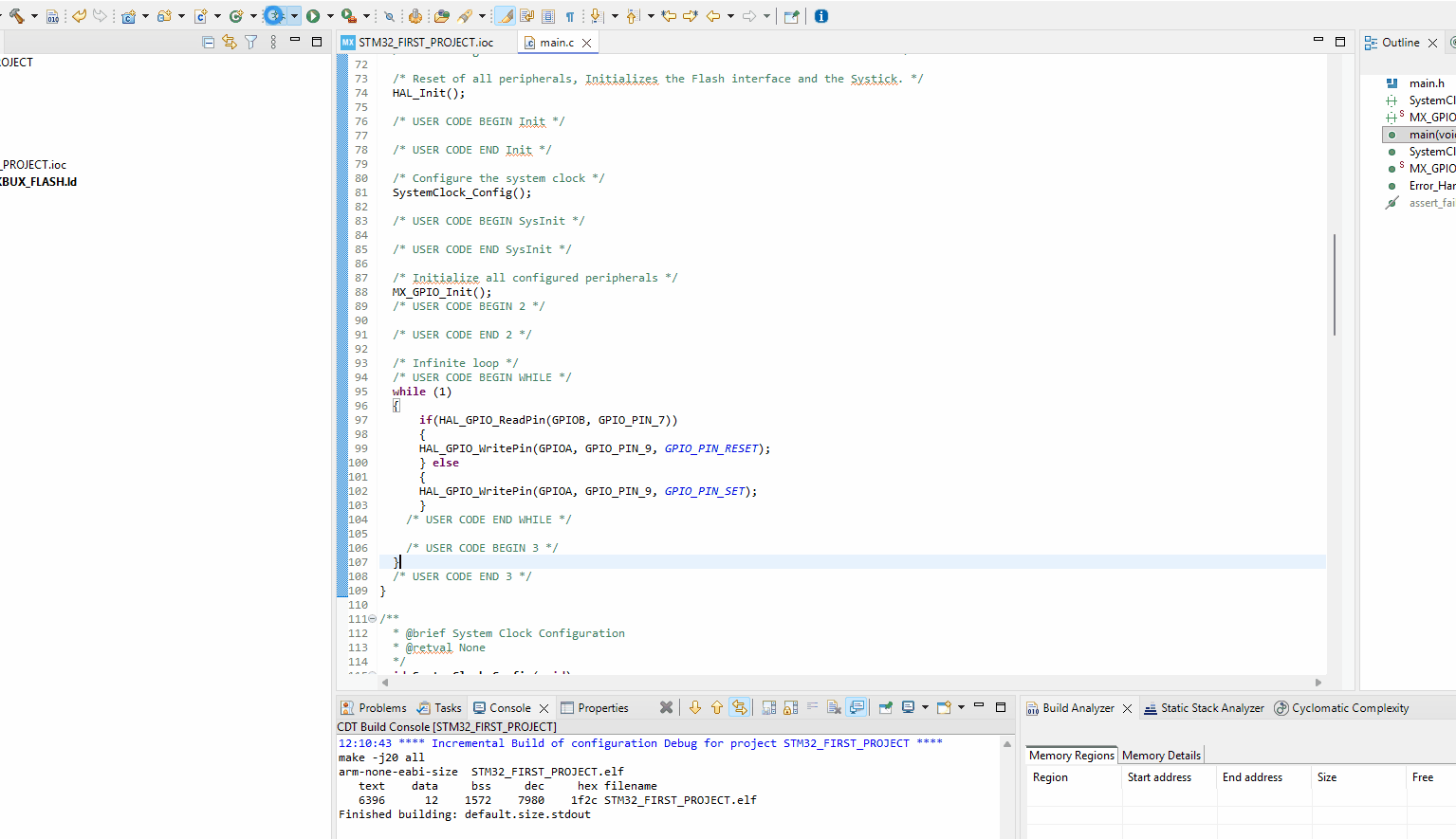 STM32CubeIDE switch to debug perspective