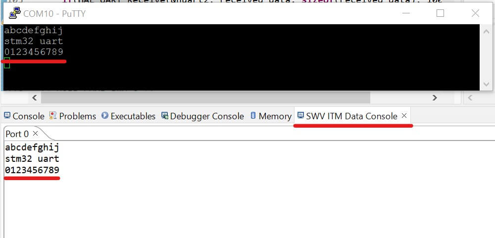 stm32 uart data reception