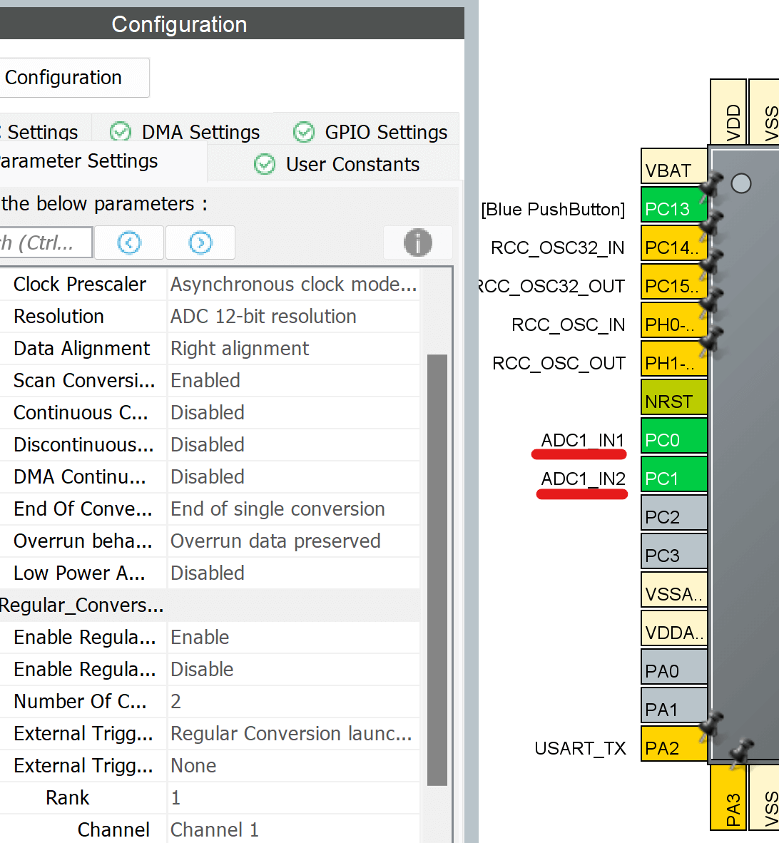 STM32 ADC Pins