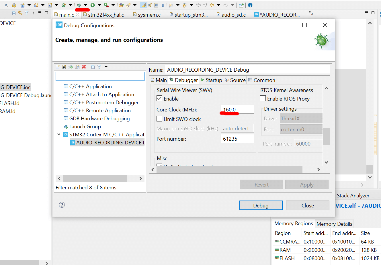stm32 printf swv enable