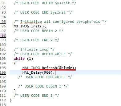 stm32 independent watchdog refresh