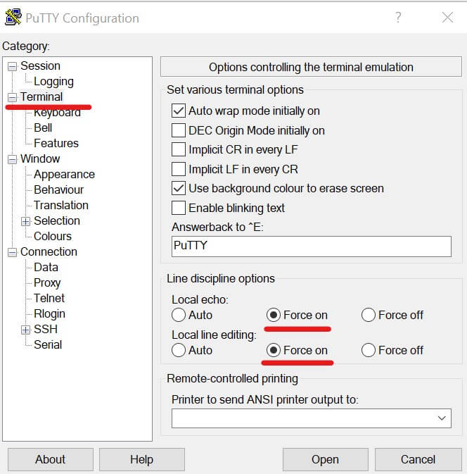 stm32 uart serial port configuration