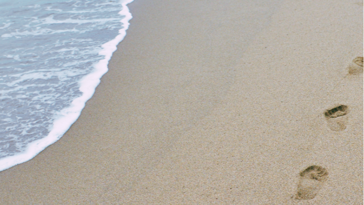 footprints in the sand