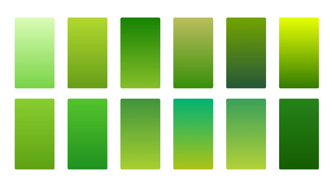 An image of different shades of green This visually reinforces the "shades of green" metaphor. 