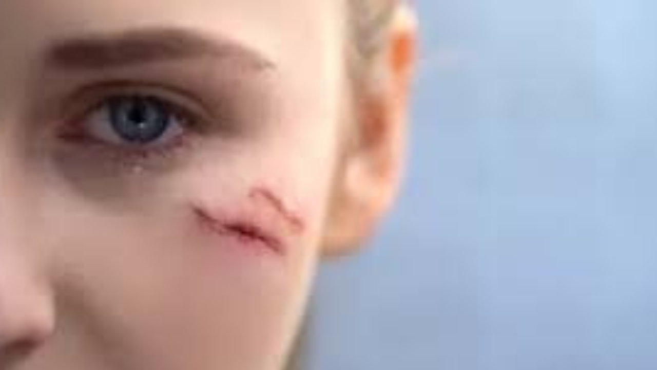 image of scar on face to demonstrate how th brain tell lies 