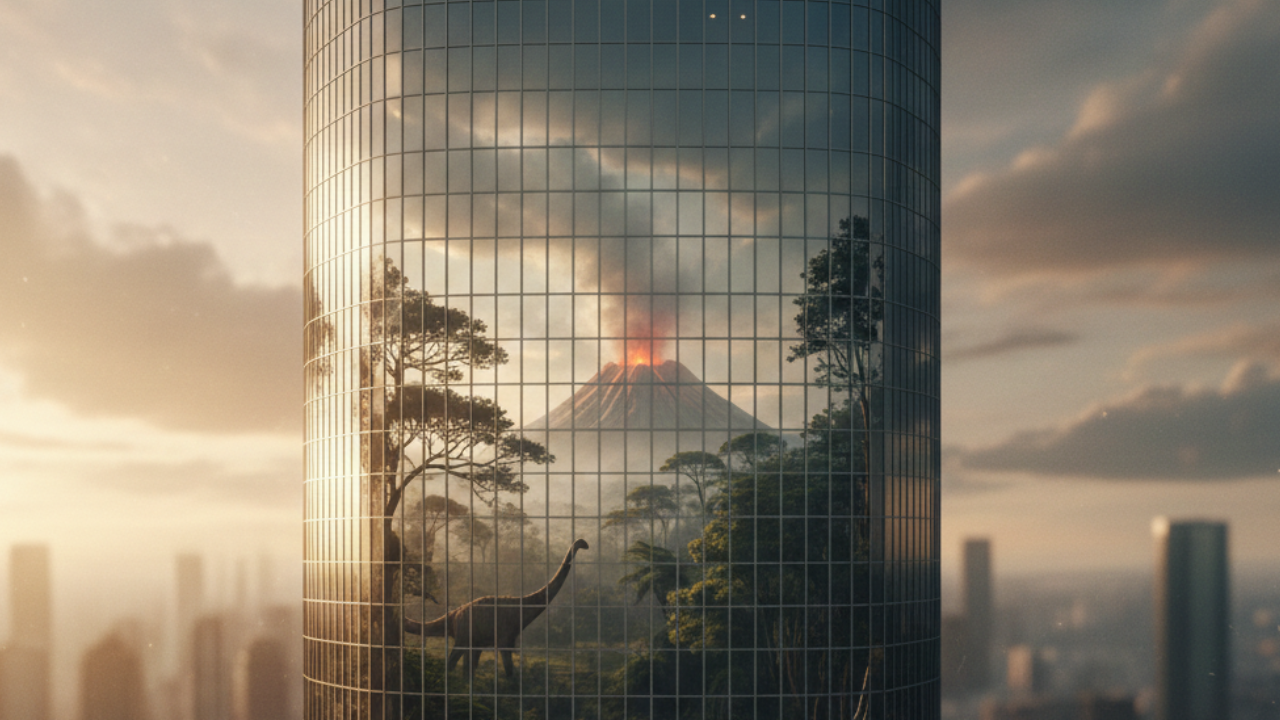 This visual contrast represents the "Stone Age organ" operating within the "AI era."