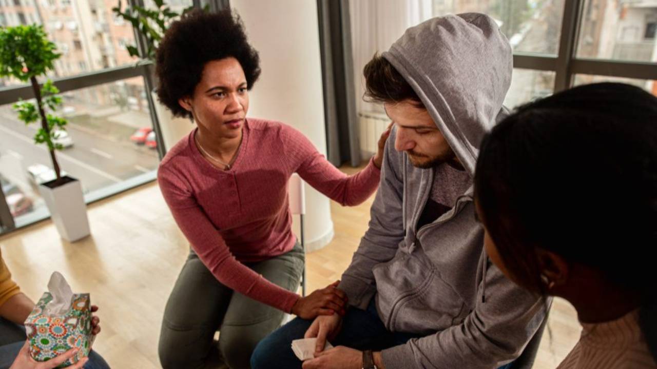 Group therapy depiction