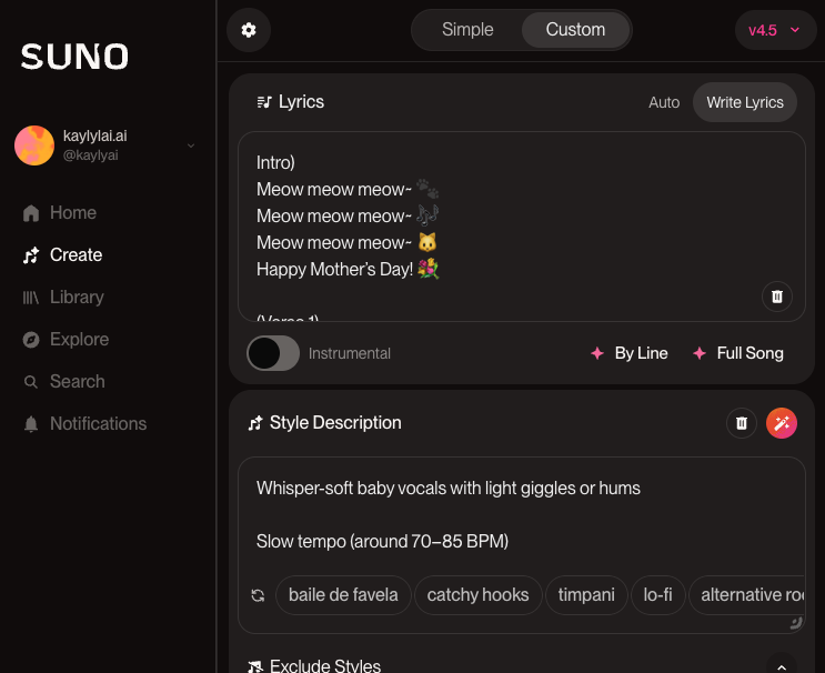 Suno Interface