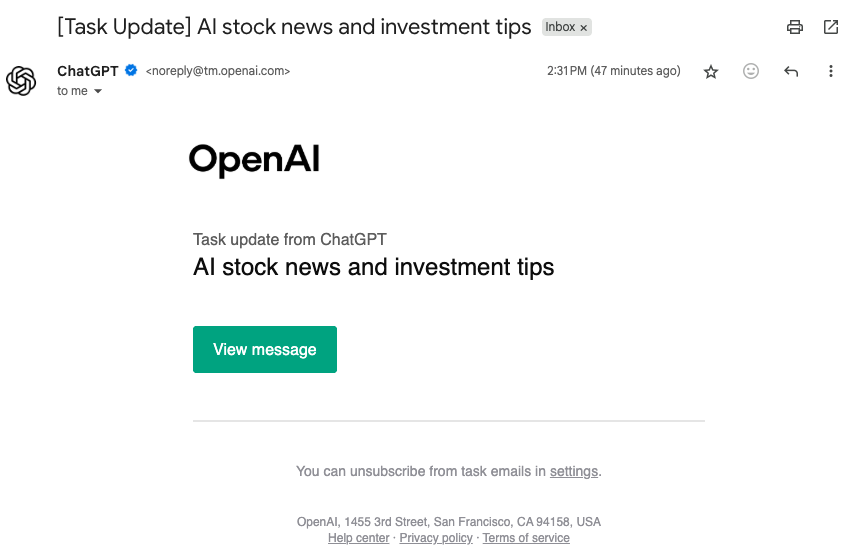 Notification Example 1