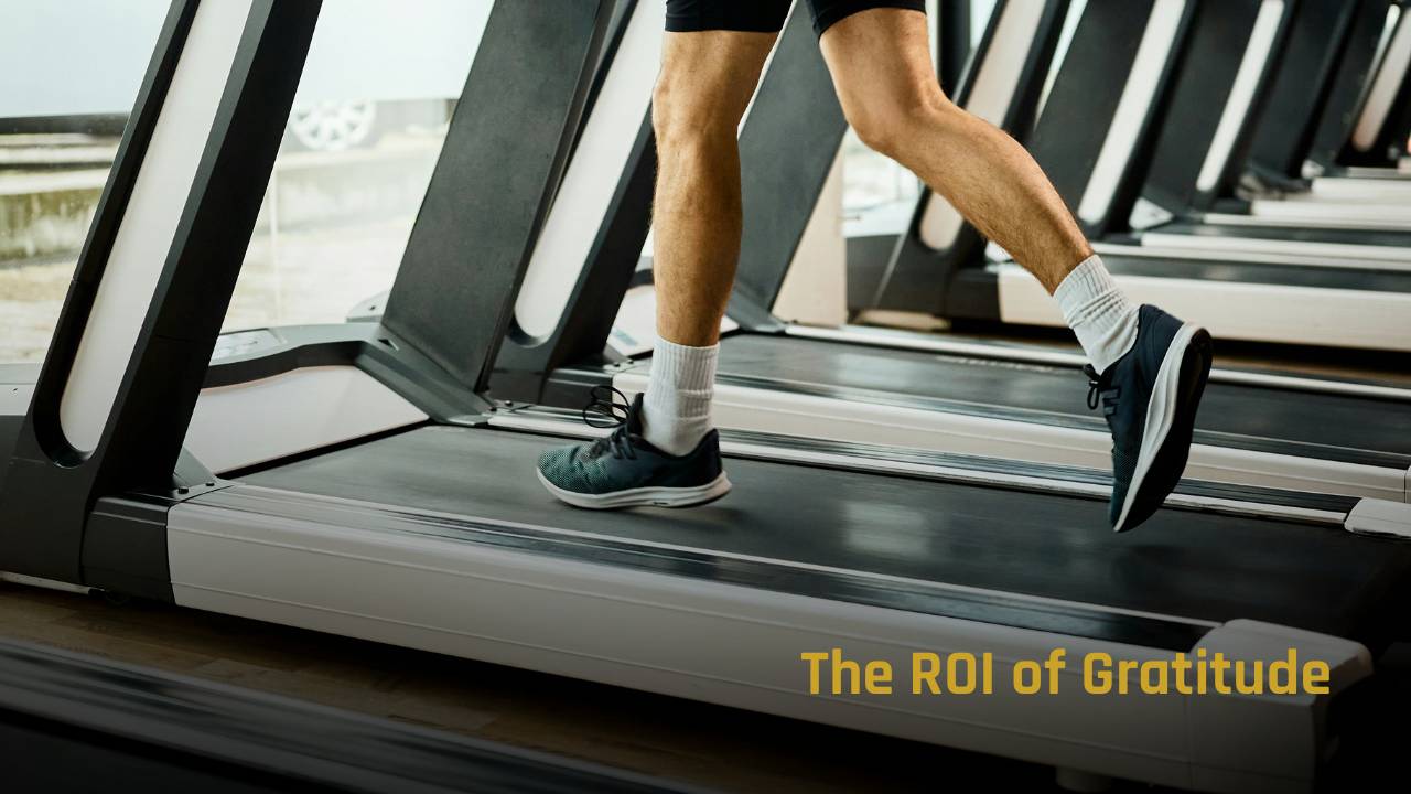 MAN RUNNING ON TREADMILL