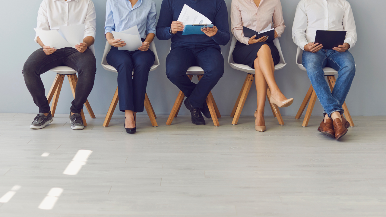 Interviewees waiting for their appointment