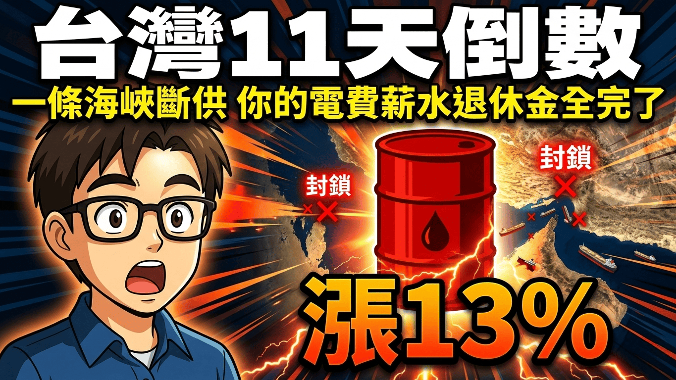 荷莫茲海峽危機全面解析：台灣能源安全弱點與油價暴漲對生活成本投資的影響圖解
