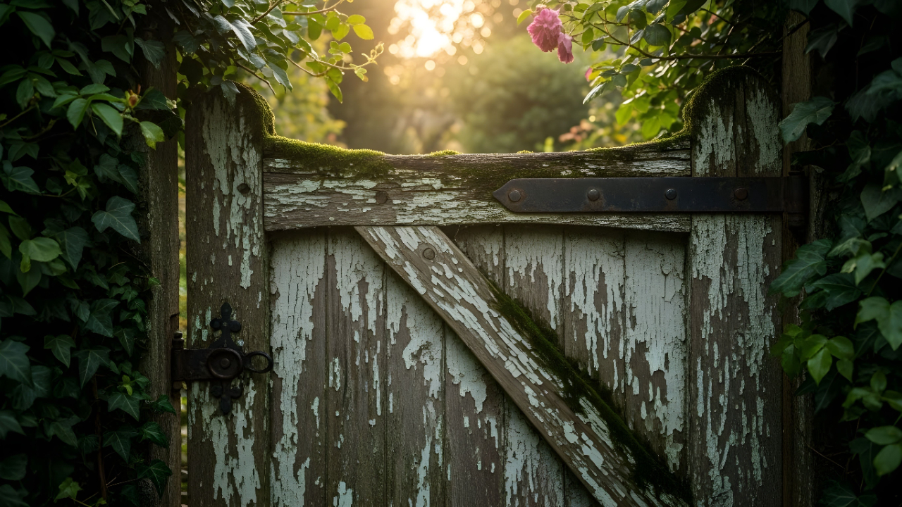 wooden garden gate