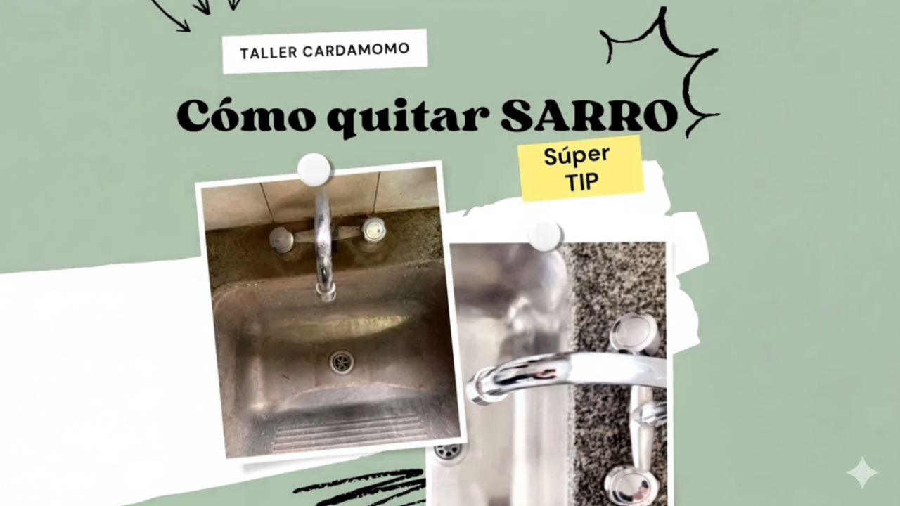 Grifería y bacha restauradas tras limpieza profunda de sarro