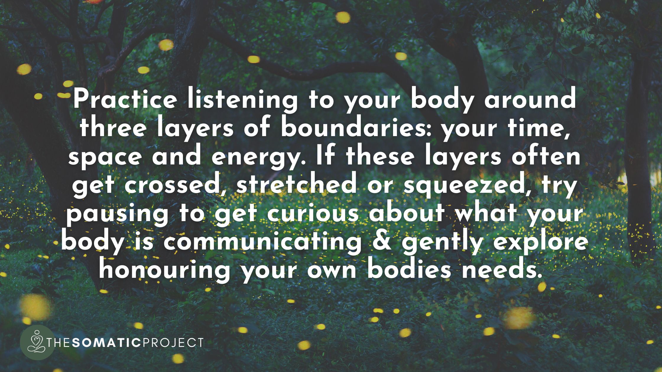 somatic boundary work. body based trauma healing quote