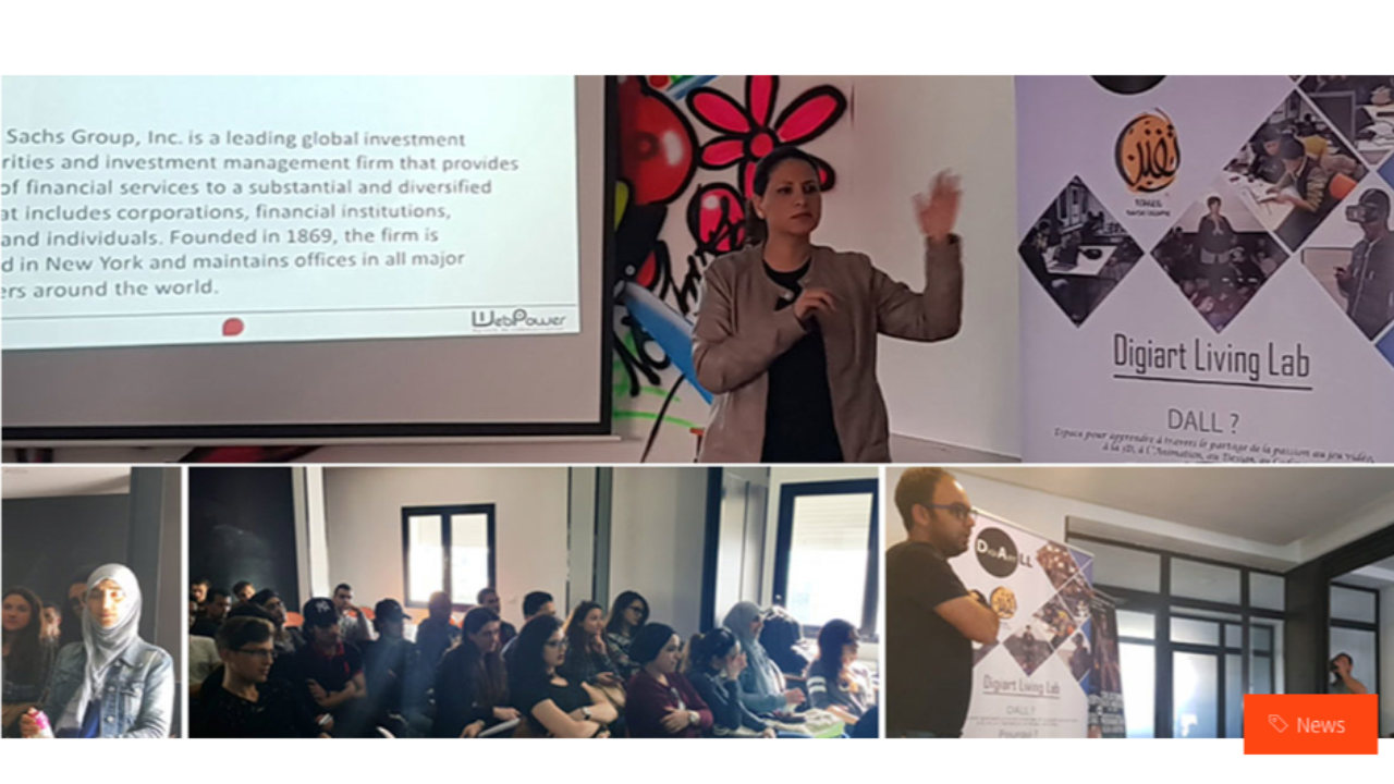 Ines Nasri presenting her vision for AR and VR technologies at the AR/VR Africa Hackathon, highlighting the Tunisia AR/VR Community.