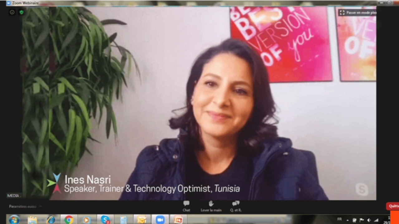 Ines Nasri as Panelist and Speaker on Digital Transformation and Digital Skills at a Webinar by BUSINESSMED