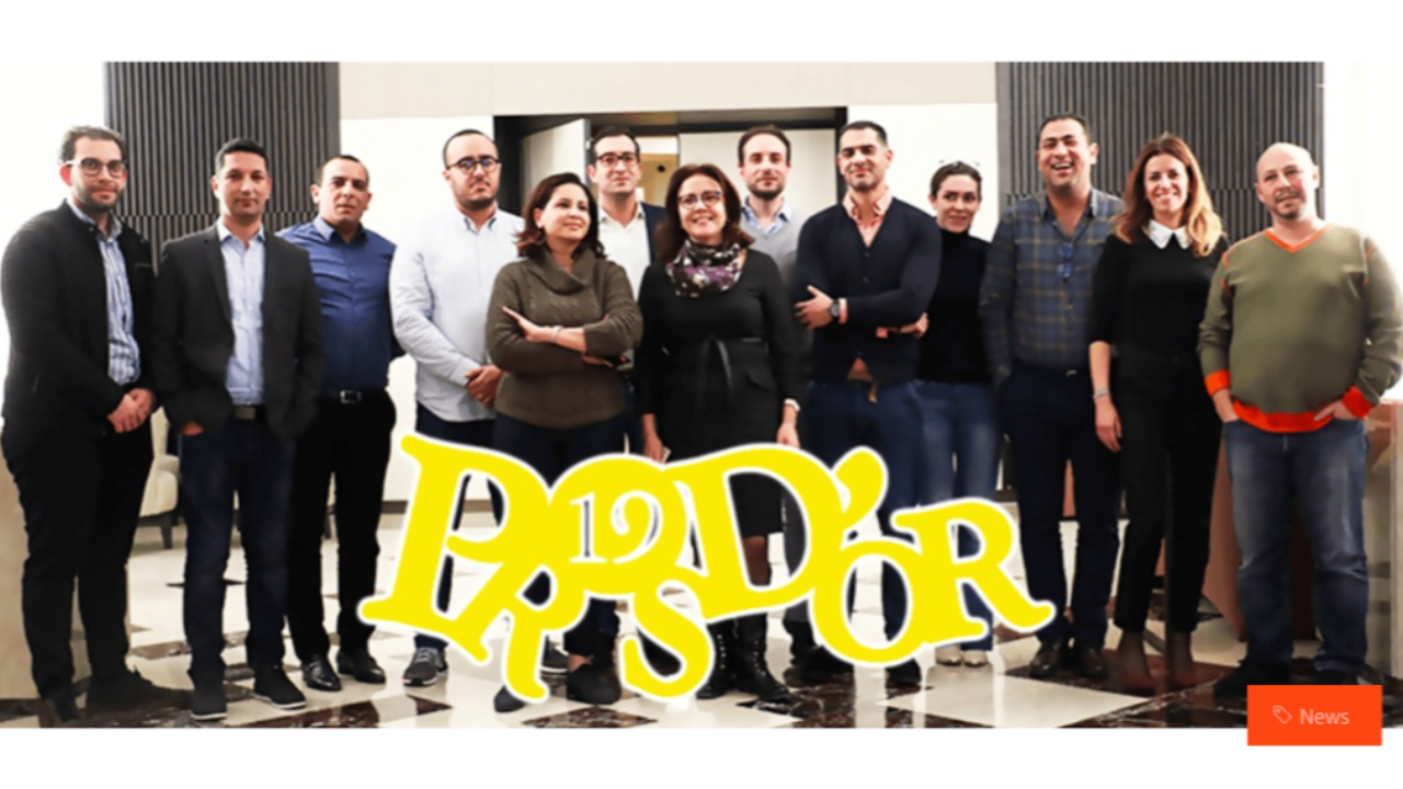 Ines Nasri as a jury member with other jury members at the PROS D’OR 2019 awards, reviewing Tunisia’s top advertising and communication campaigns.