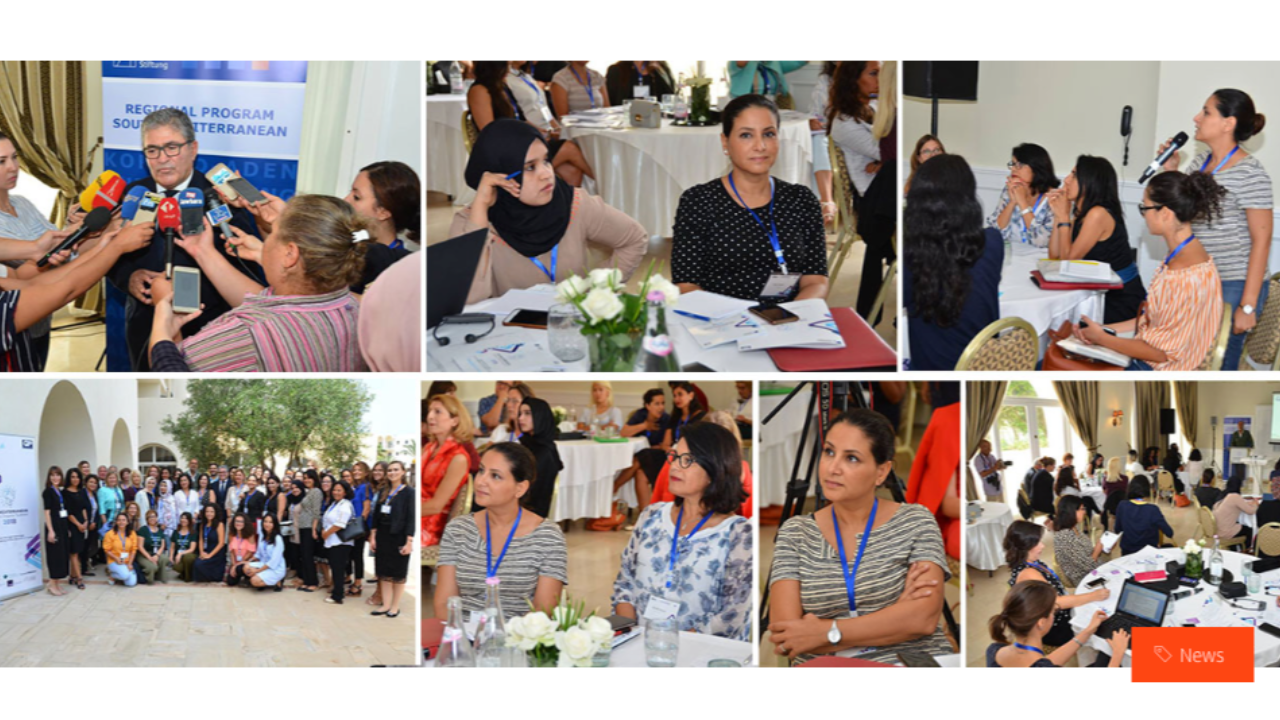 Ines Nasri speaking at the Mediterranean Women Digital Summit, sharing her expertise on women’s inclusion in STEM and digital transformation initiatives.