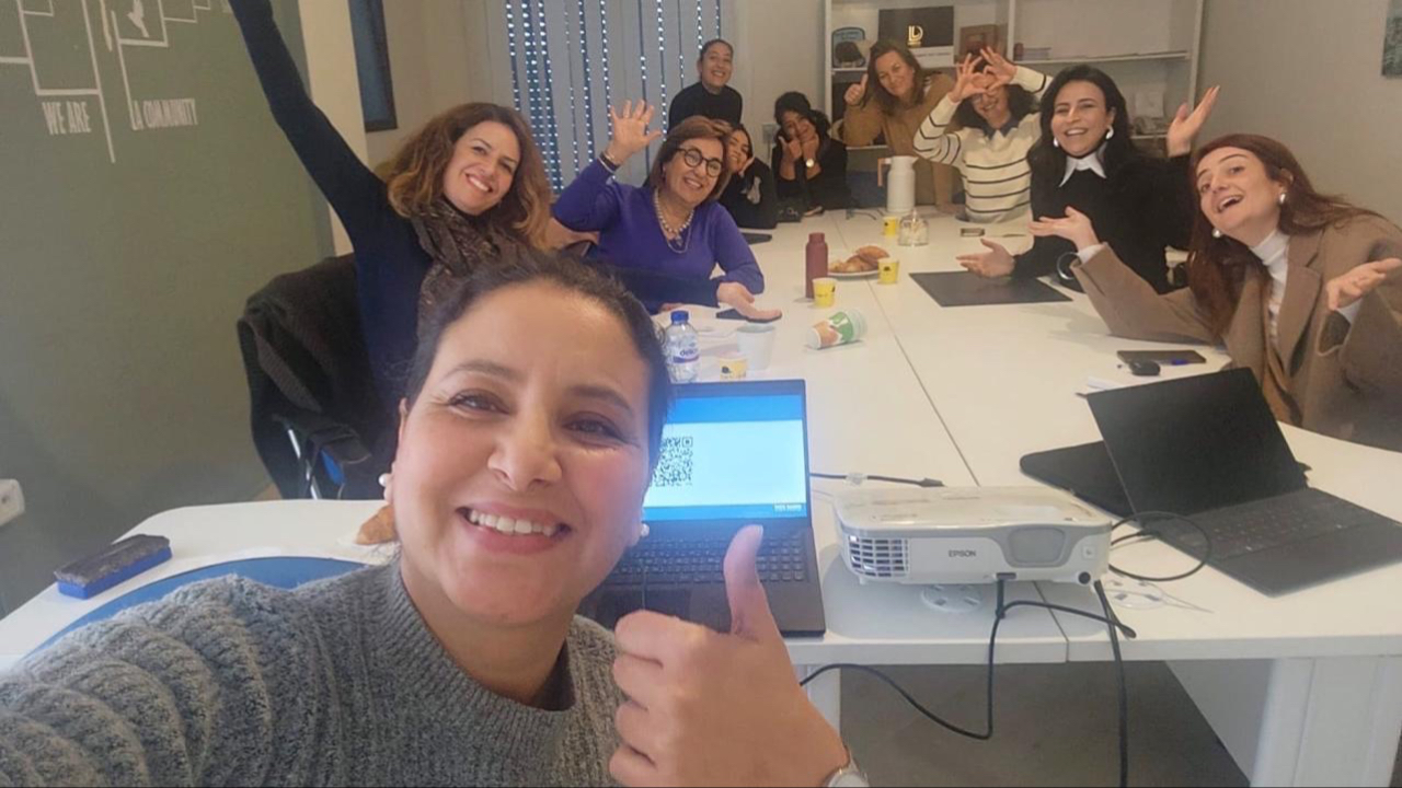 Ines Nasri leading a workshop at Next Women Tunisie