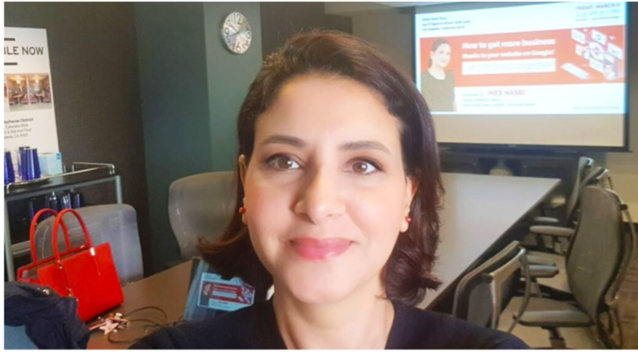 Ines as Speaker in a Workshop on SEO - How to get more business online for business owners and marketers