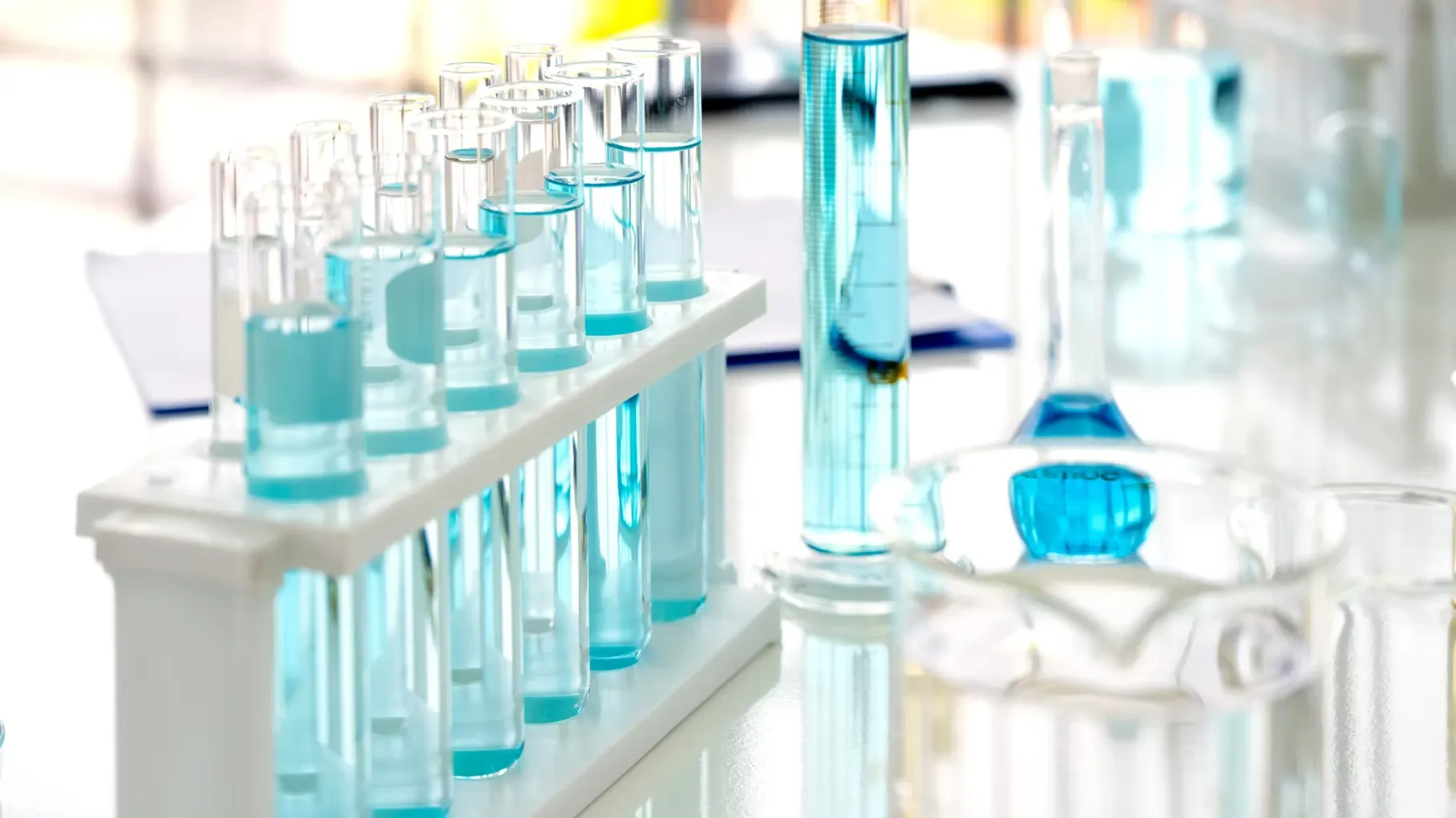 Chemicals in test tubes