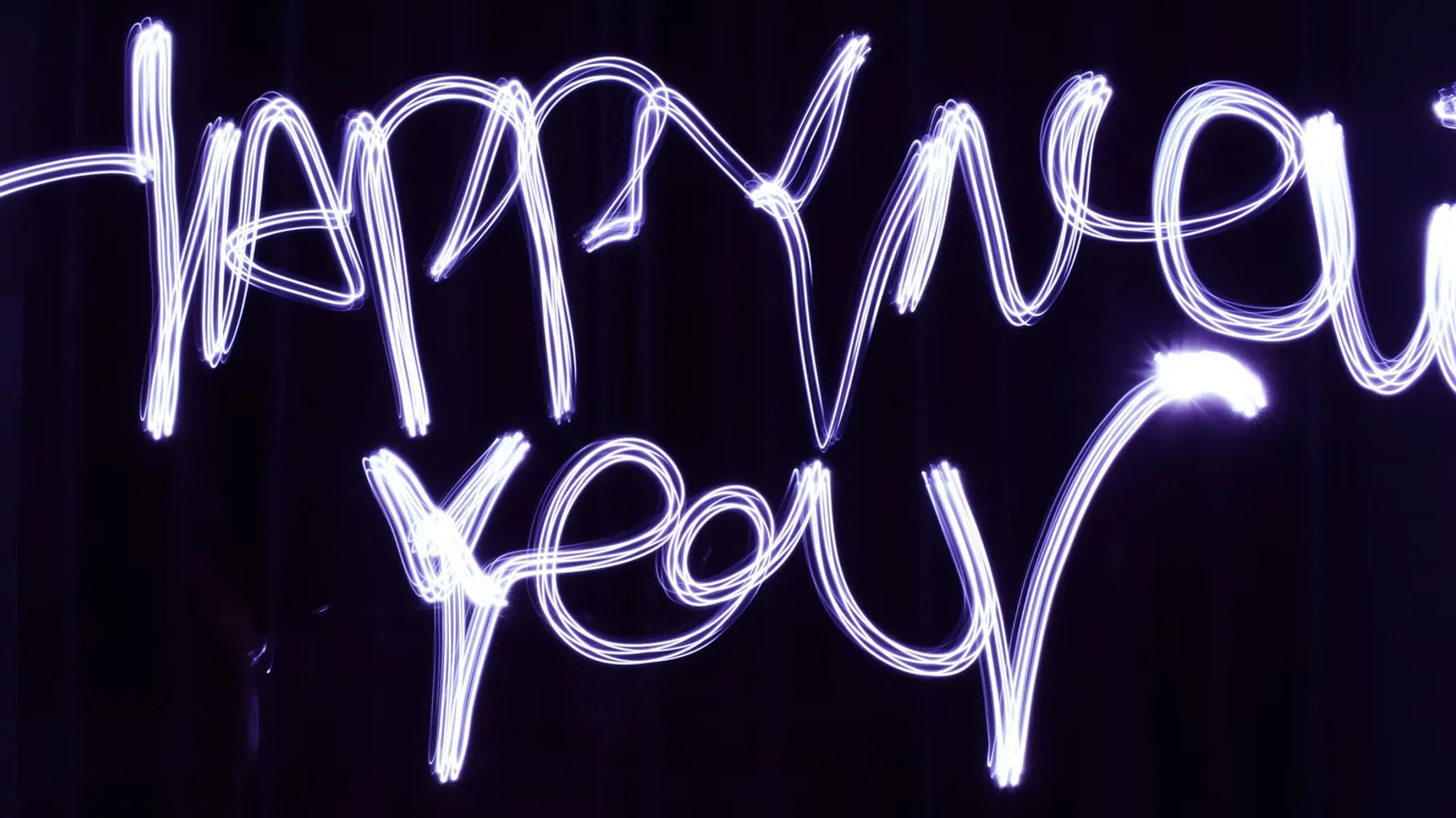 Happy New Year in lights