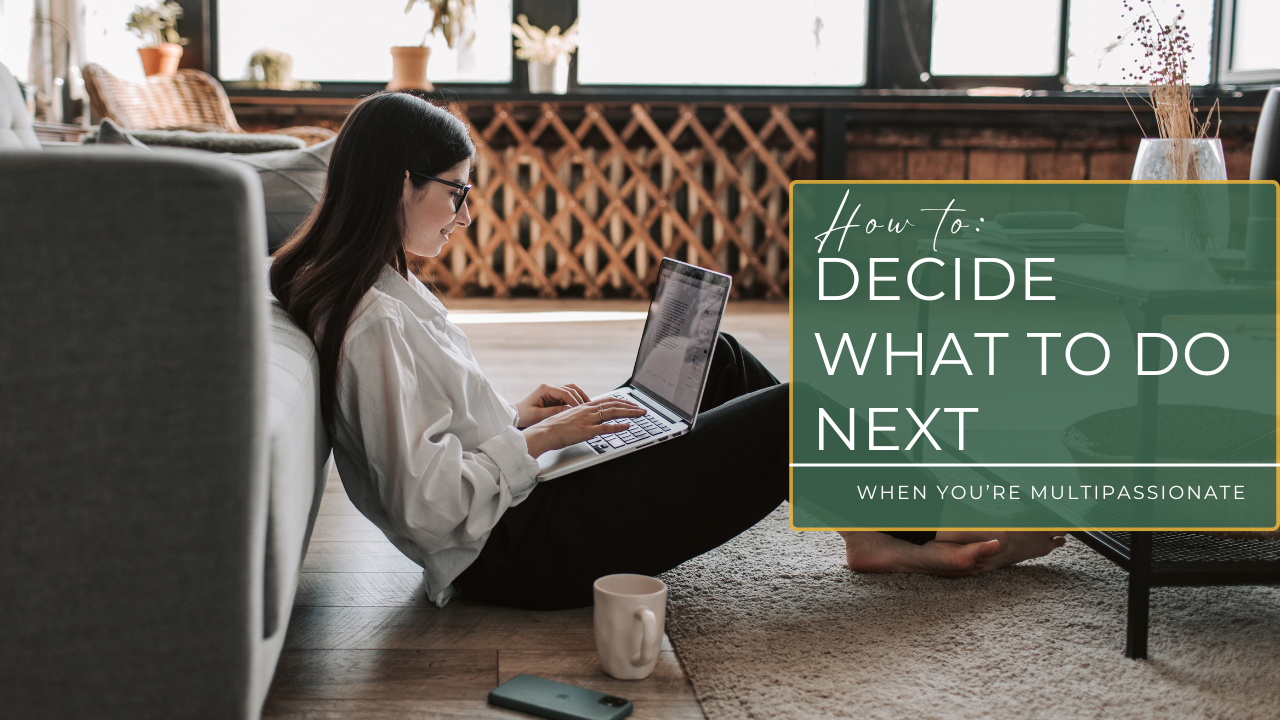 Multipassionate decision-making concept with colorful overlapping ideas and pathways showing clarity and focus.