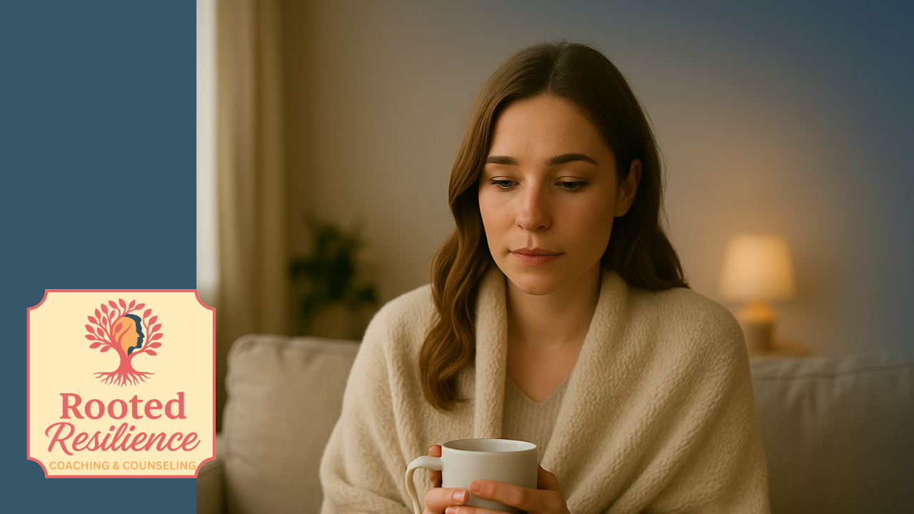 Person reflecting quietly, recognizing delayed trauma symptoms