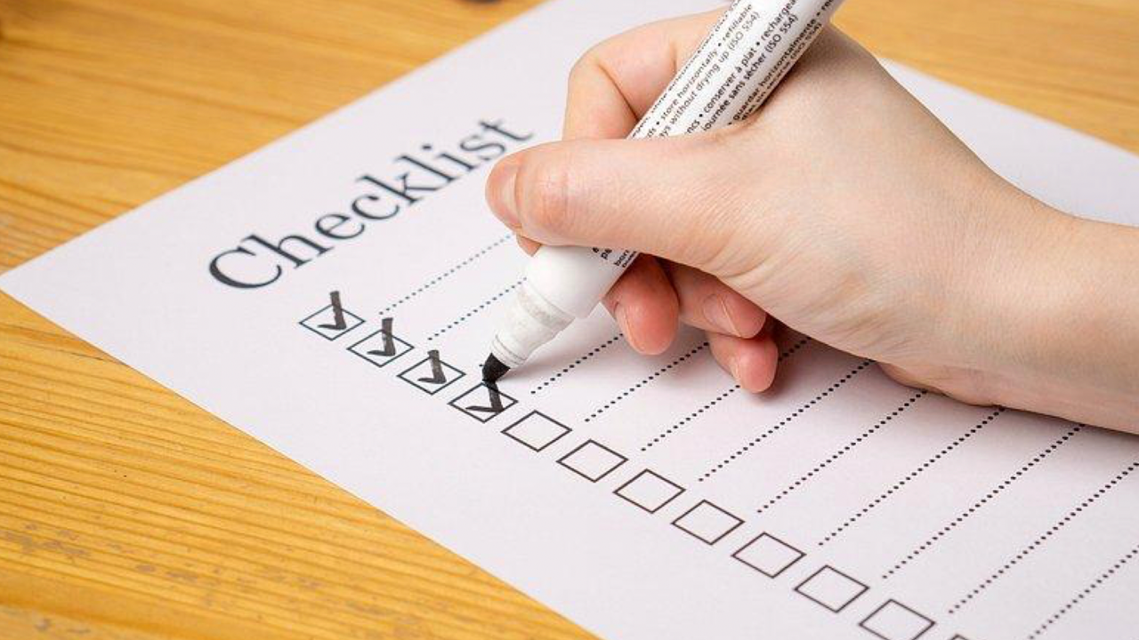 Checklist representing holiday and parenting pressure faced by families