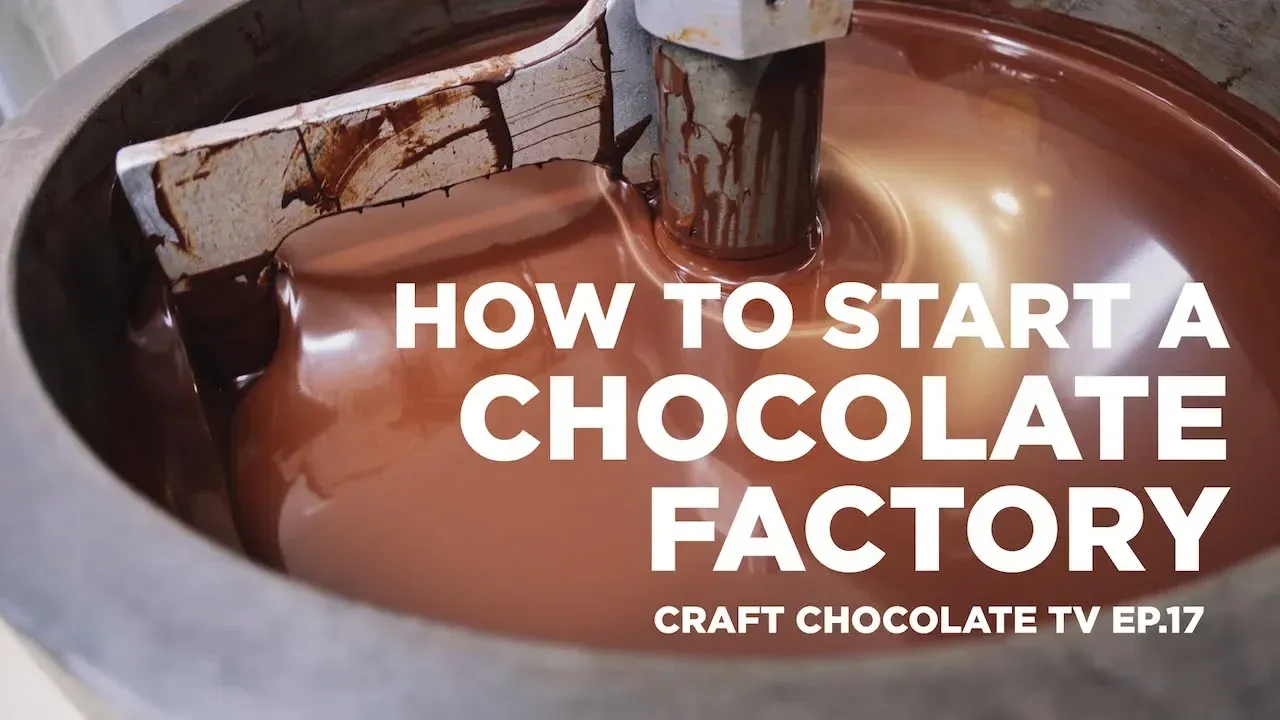 image of tank full of chocolate with text reading "How To Start a Chocolate Factory"