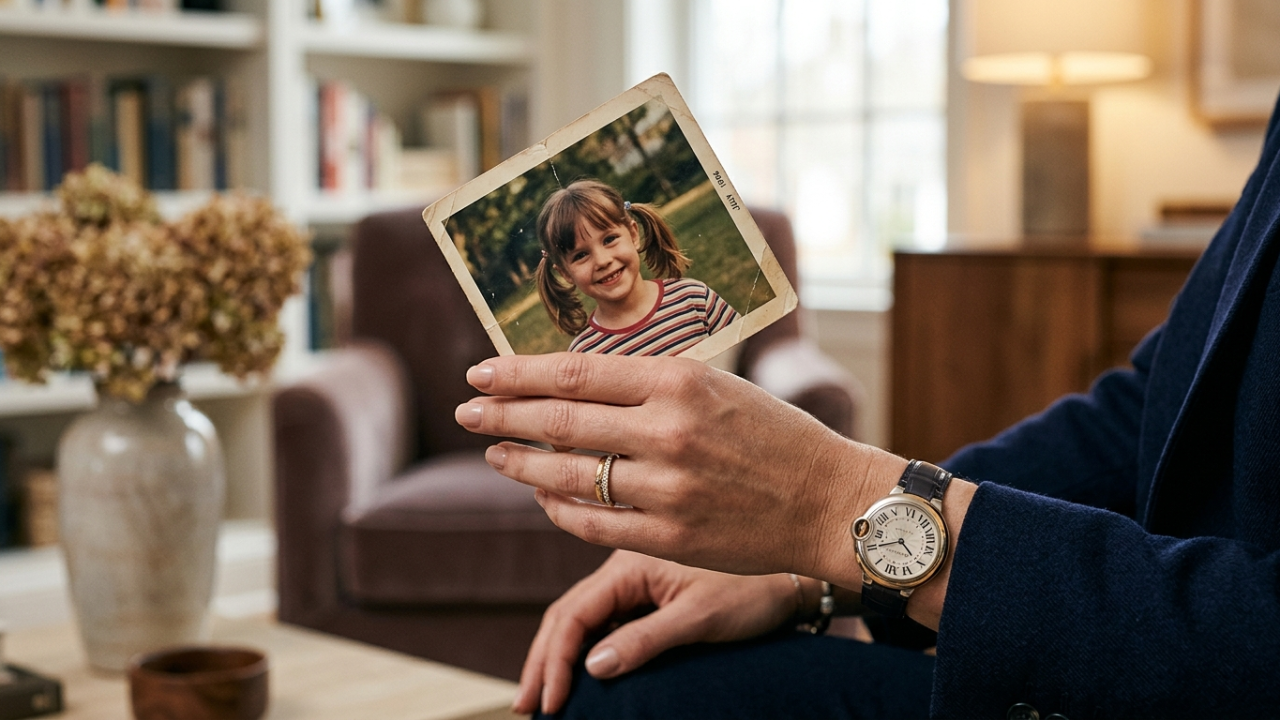 Mujer exitosa practicando mindfulness para sanar heridas emocionales en un entorno de lujo.