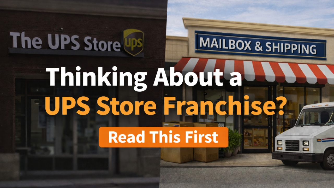 UPS Store franchise vs independent mailbox and shipping business comparison