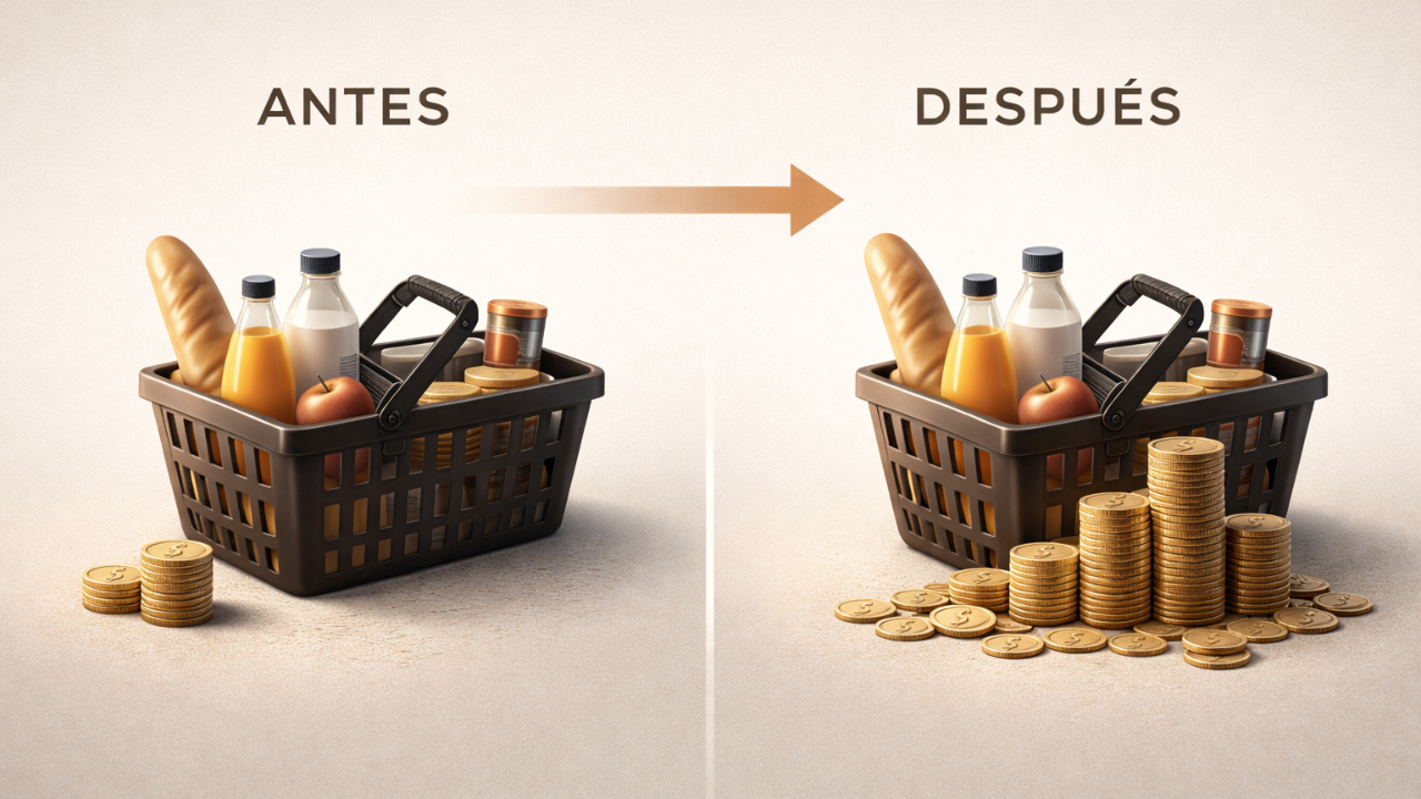 Ilustración que representa la inflación como una amenaza silenciosa para el ahorro