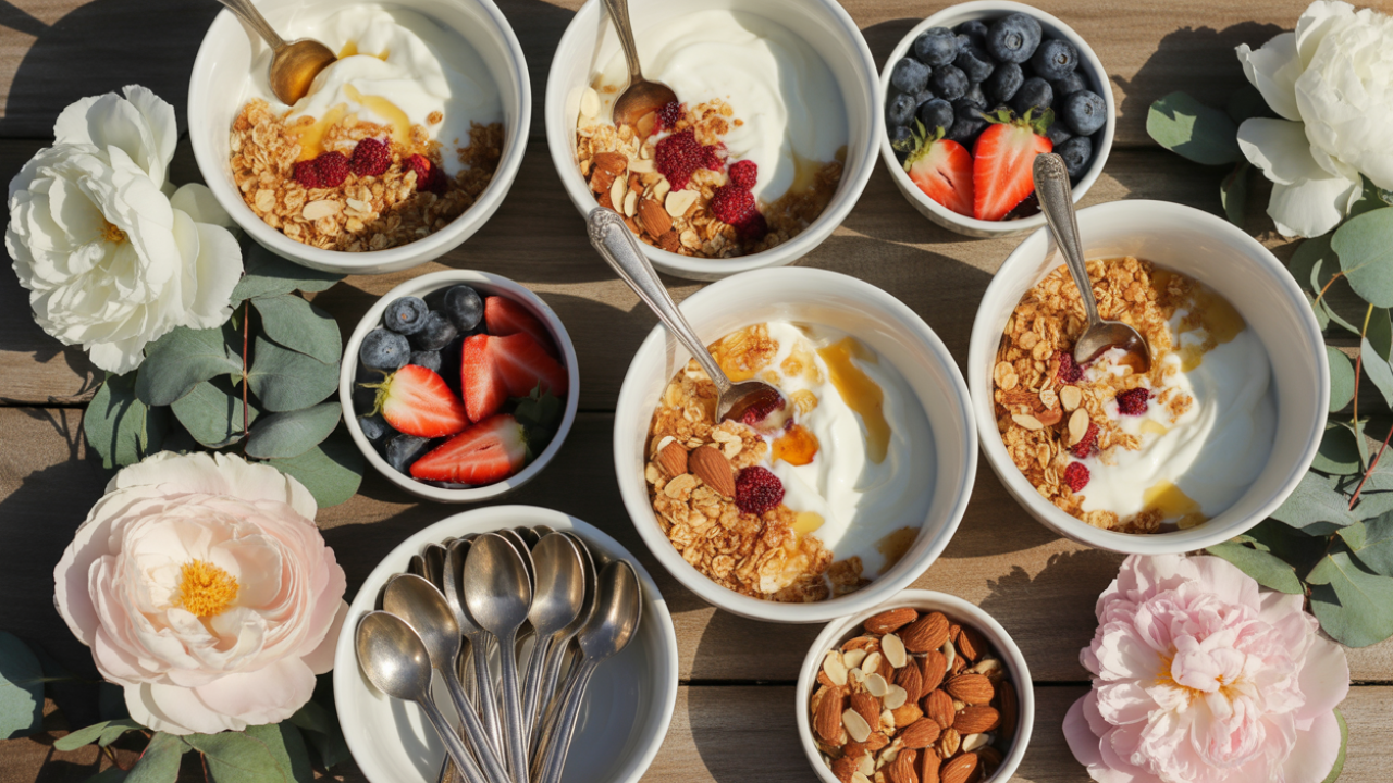 Wedding Interactive Food Station: DIY Brunch Parfait Bar